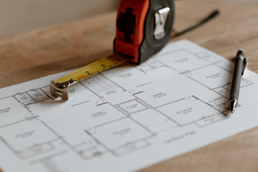 New residental construction blue prints representing new residental real estate in Tennessee